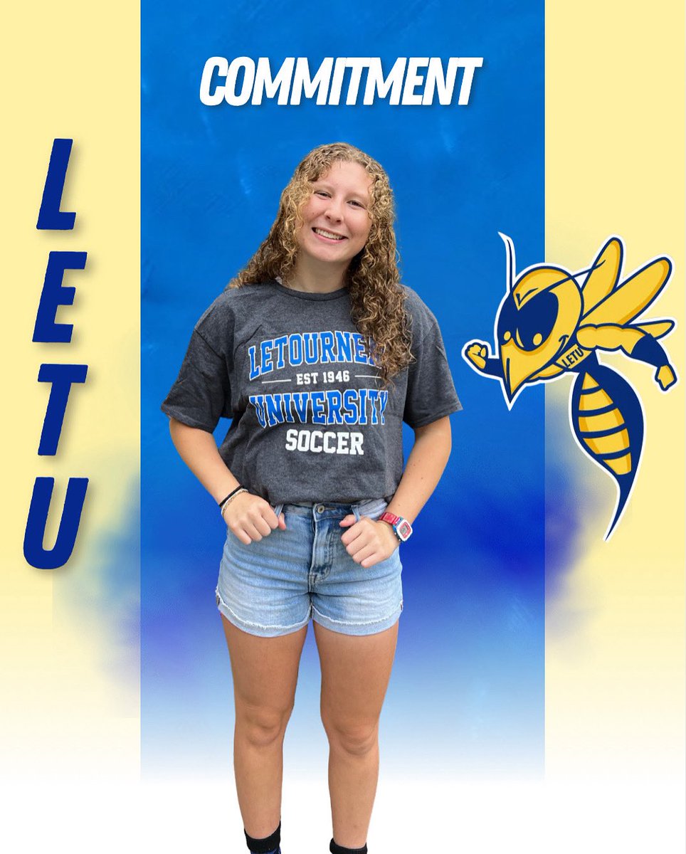 So excited and blessed to announce my verbal commitment to play collegiate soccer at LeTourneau University!! Thank you Coach Karrigan, Coach Callie, and Coach Nicole for giving me this opportunity!! GO YELLOWJACKETS!!💙💛
