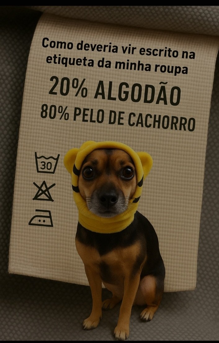 sininho_charmo's tweet photo. A Etiqueta das roupas da minha mãe 😁 #pet #moda https://t.co/V9MuxUFV8f