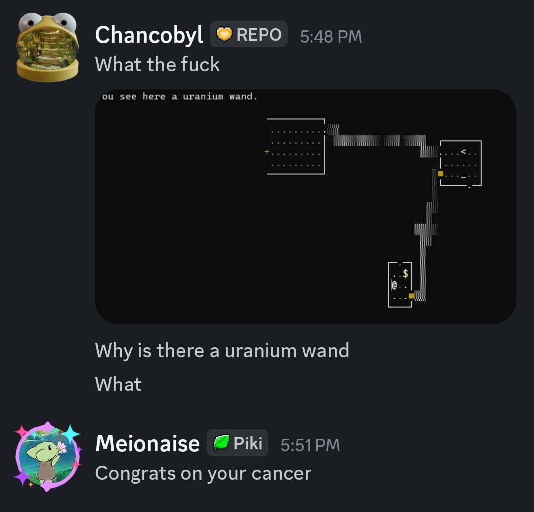 TheMeionaise's tweet photo. Colville inspired my gf and I to try Nethack now she sends me messages like this while I'm at work. https://t.co/ZkKChjthj4