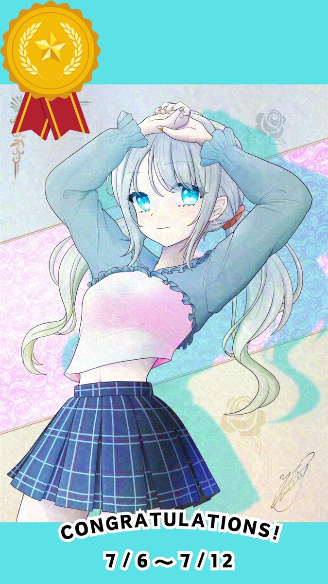 「#96コン 第5回96コン結果発表 プリティガール賞:ユッシー@潮浜優( ファン」|96こげ【イラストの描き方】のイラスト
