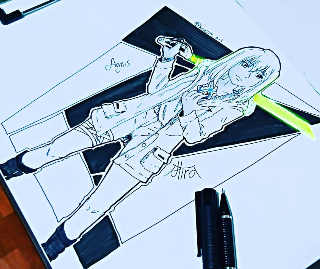 Kazzer_Arts's tweet photo. @meraki_hanaki Tiene años que deje de dibujar pero es ella se llama Agnis, es morenita solo que con el filtro que le había puesto a esa imagen ya no se notó el gris del lápiz https://t.co/zIQzGXZTFq