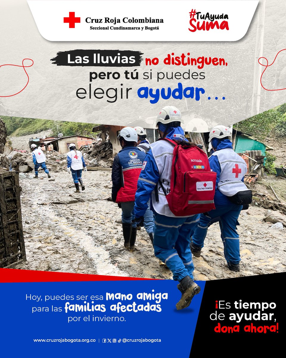 🚨 Cientos de familias en Cundinamarca y Bogotá, incluyendo Quetame, lo están perdiendo todo por las lluvias. 

La <a href="/cruzrojabogota/">Cruz Roja Bogotá ⛑️🏥</a> está en acción, pero requerimos de tu generosidad. Un pequeño gesto puede cambiar sus vidas.

Dona ahora ❤️‍🩹 donar.cruzrojabogota.org.co/lluvias-2025/