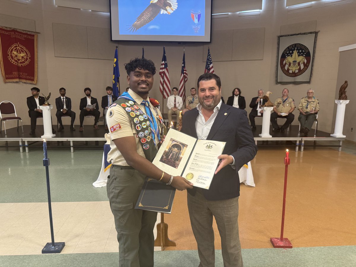 SenRobinsonPA's tweet image. Congratulations to my constituent Guhun on achieving the rank of Eagle Scout! For his Eagle project, Guhun setup benches at different spots in Montour Trail near Galatia and Westland Trailheads for the public to rest during the hike or bike.
