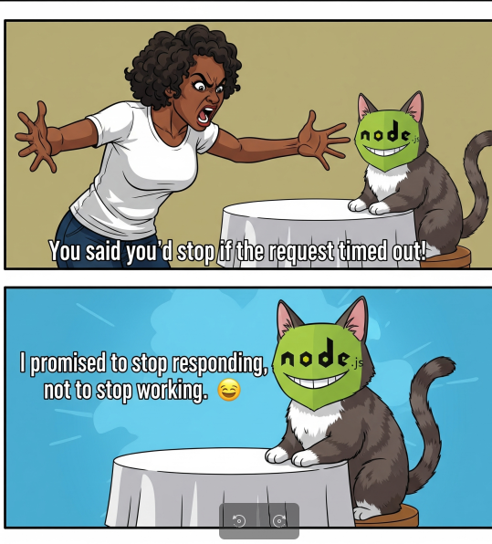 _davidtobi_'s tweet photo. https://t.co/CQPYLw3tzC

NodeJS Timeouts: The I'm Still Working, Just Not Talking to You Problem https://t.co/AYt0VgNuKl