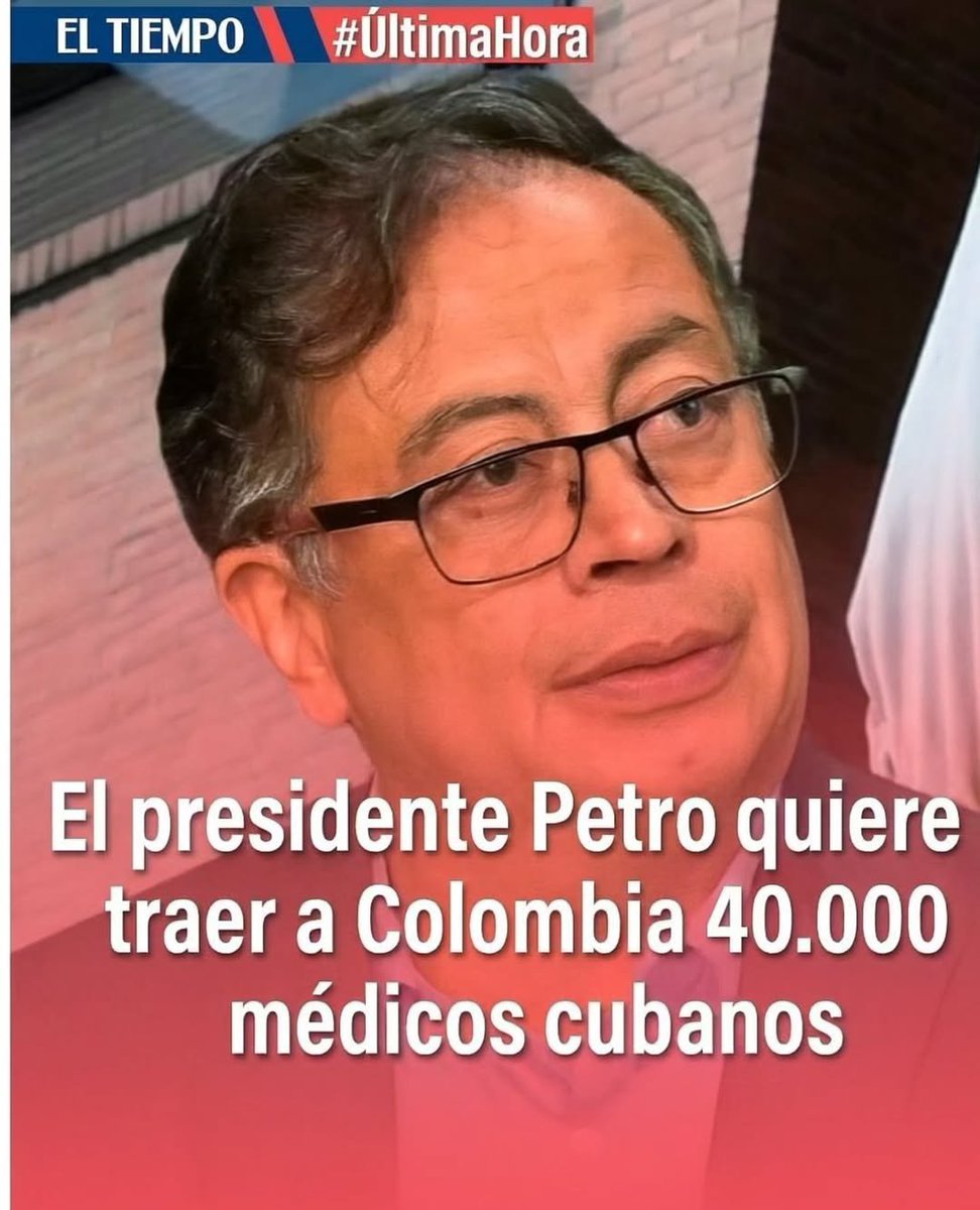 MARTHINC79's tweet image. 40 mil guerrilleros del B2 cubano, milicias al servicio de Petro que se convertirán en colectivos violentos con los que empiezan la campaña del 26, no son médicos, son adoctrinadores, que pensaran los galenos Colombianos que apoyaron a éste mequetrefe en las elecciones❓...
#Hpta