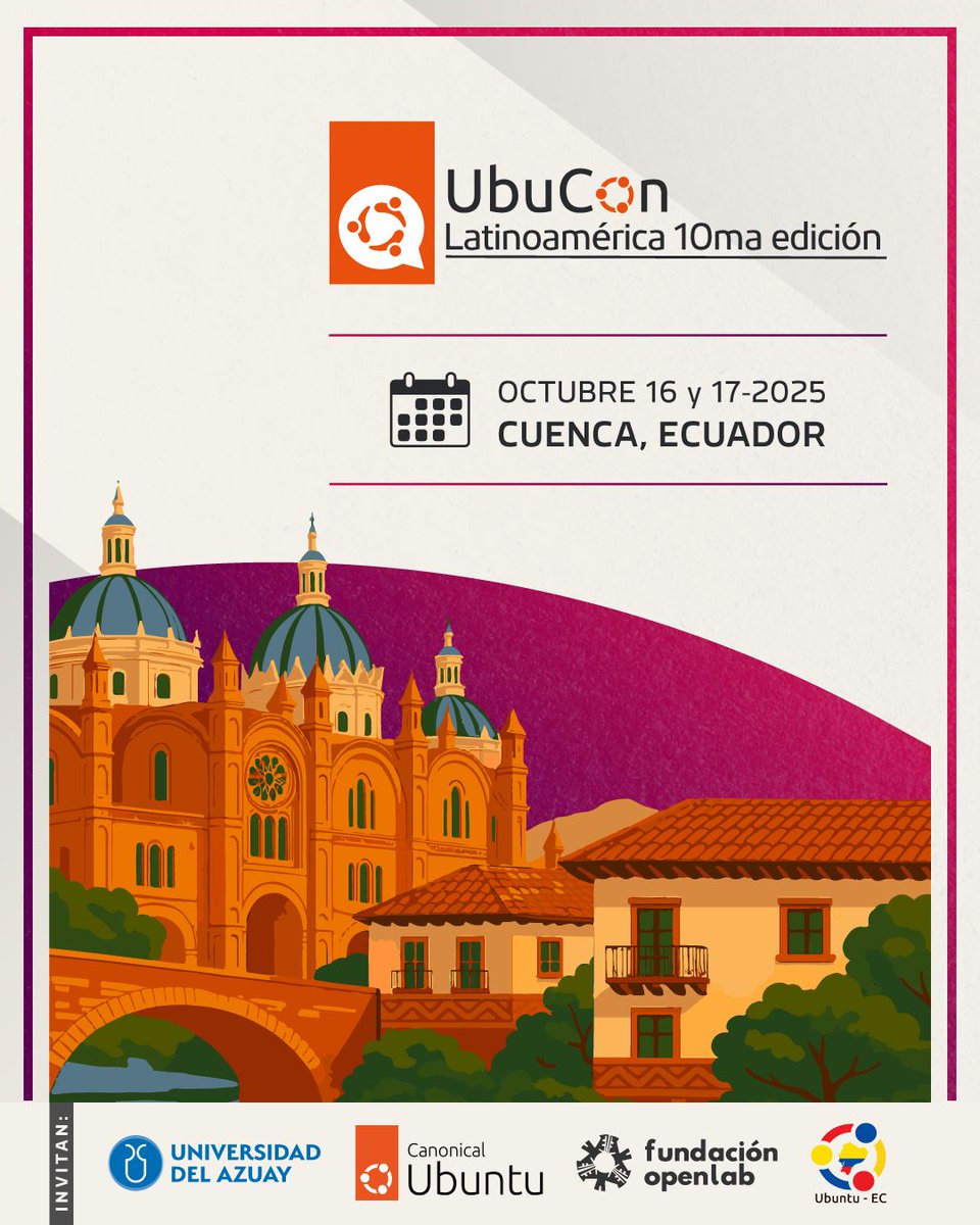 🎉 ¡Llega la 10ma edición de Ubucon LATAM!
El evento de software libre más importante de la región está aquí.

Más años, más comunidad, más libertad digital. 
🔔 Pronto más noticias.