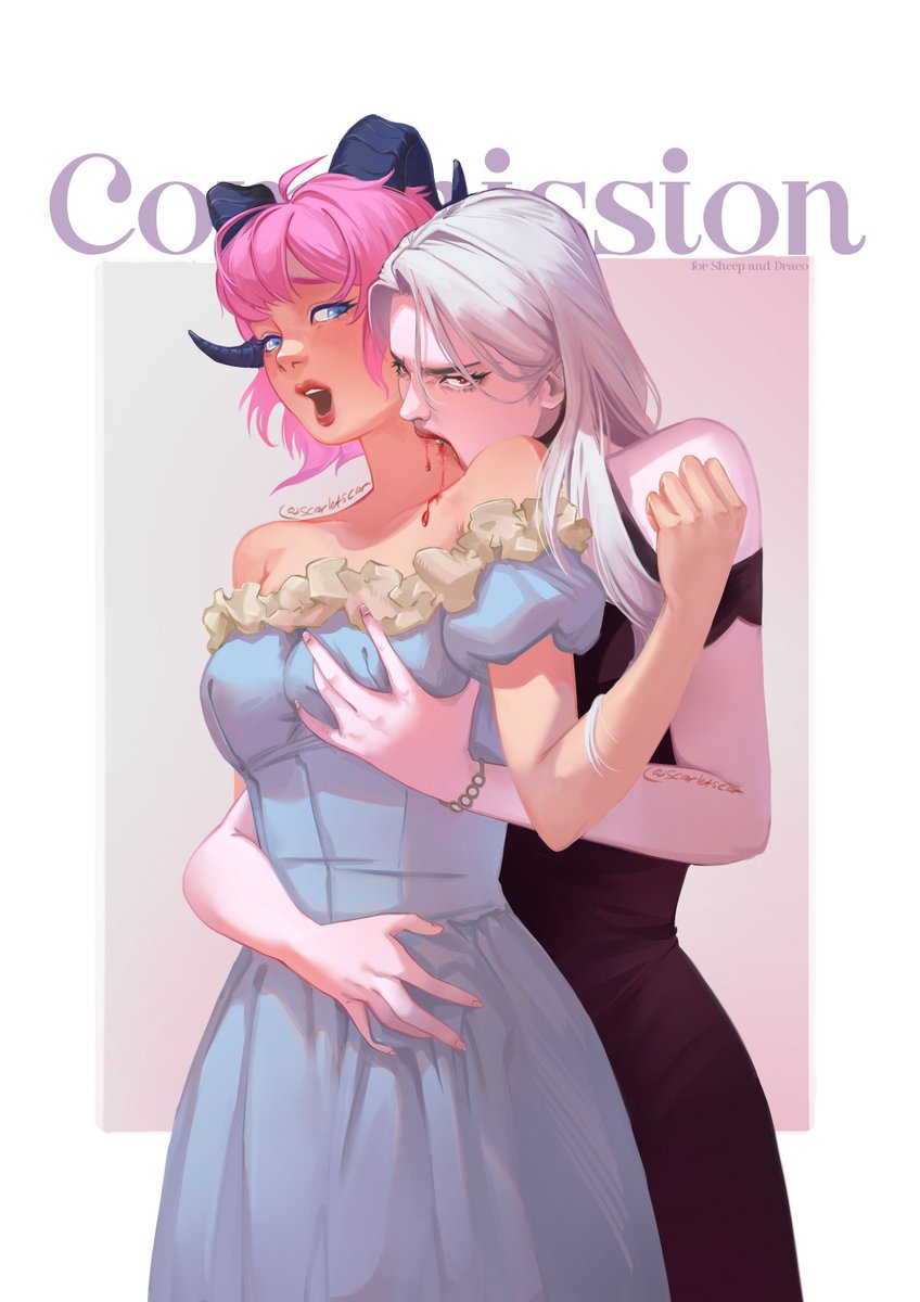 scarletscar_'s tweet photo. 🔞suggestive comms done for Sheep &amp; Draco (discord)! their OCs are so pretty istg 🫶

for comms DM me on discord : _wiwiw  

more info : https://t.co/2M1WFiYu92

#digitalart #art #oc #originalcharacter #tiefling #vampire https://t.co/BxQsqPpk0t