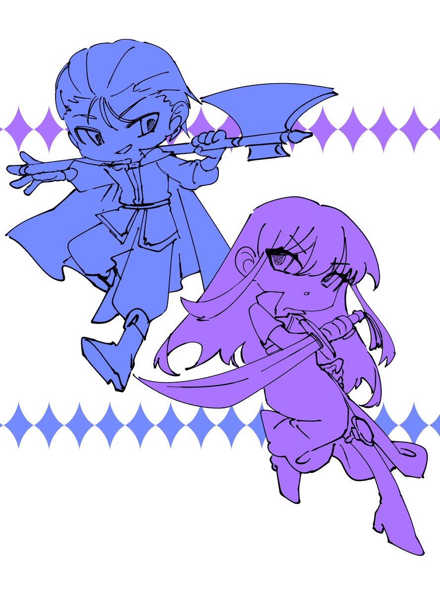 織 (@namakonbu_ri) on Twitter photo 💙💜 💙💜