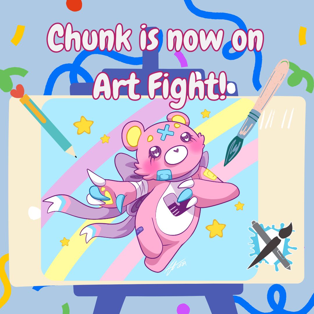 _VChunky_'s tweet image. 🎨 🥊 CHUNK ON ARTFIGHT🎨 🥊
It's artfight time and Chunk is ready to fight! Check them out below if you want to battle~
artfight.net/character/5822…