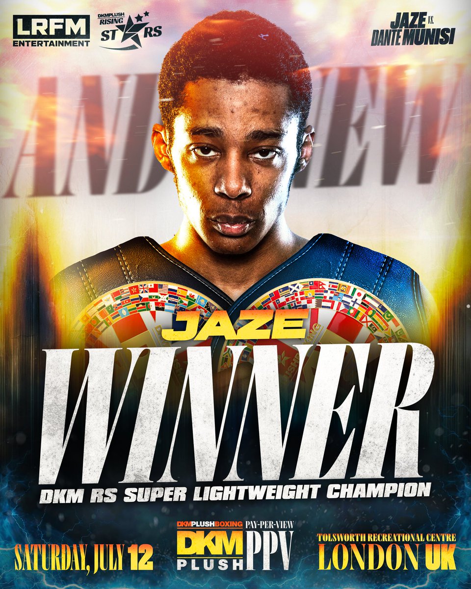 LRFM Entertainment (@lrfm_entmt) on Twitter photo ๐ ๐-๐๐๐๐๐๐๐๐ ๐๐๐๐๐ ๐
<a href="/JAZEOFFICIAL1/">ONENONLYJAZE</a> defeats <a href="/Joshthesun/">Dante Munisi</a> to become the first 3-division champion in DKM historyโผ๏ธ๐ฅ๐ฅ๐
#JazeMunisi | #Jaze | #LRFM | <a href="/DKMRisingStars/">DKM Rising Stars</a> | <a href="/dkmplushpromo/">DKM Plush Boxing Promotions & Management</a> | <a href="/LRFM_Entmt/">LRFM Entertainment</a> ๐ ๐-๐๐๐๐๐๐๐๐ ๐๐๐๐๐ ๐
<a href="/JAZEOFFICIAL1/">ONENONLYJAZE</a> defeats <a href="/Joshthesun/">Dante Munisi</a> to become the first 3-division champion in DKM historyโผ๏ธ๐ฅ๐ฅ๐
#JazeMunisi | #Jaze | #LRFM | <a href="/DKMRisingStars/">DKM Rising Stars</a> | <a href="/dkmplushpromo/">DKM Plush Boxing Promotions & Management</a> | <a href="/LRFM_Entmt/">LRFM Entertainment</a>