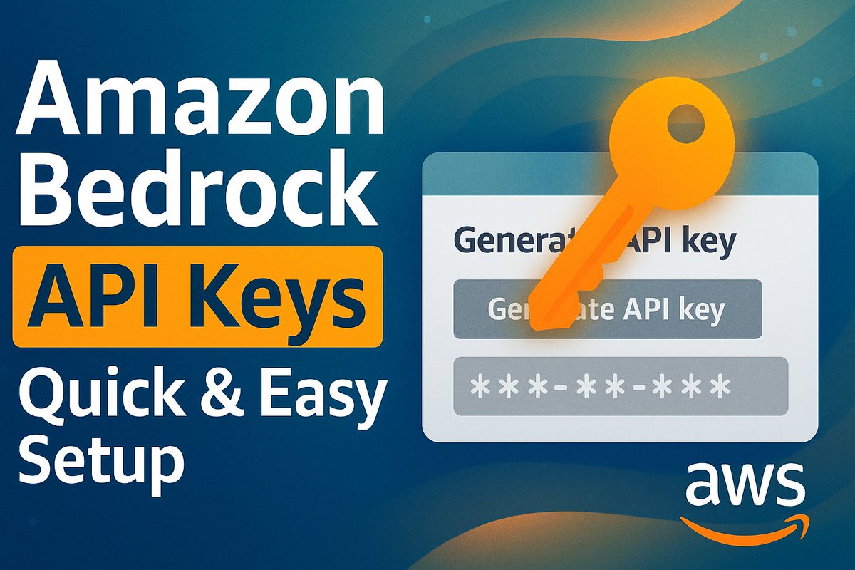 mesudarshan's tweet image. @awscloud  Bedrock API keys 🔑

Amazon Bedrock now provides API key access to streamline integration with tools and frameworks that expect API key-based authentication.

Video link in the 1st comment 👇

#bedrock #apikeys