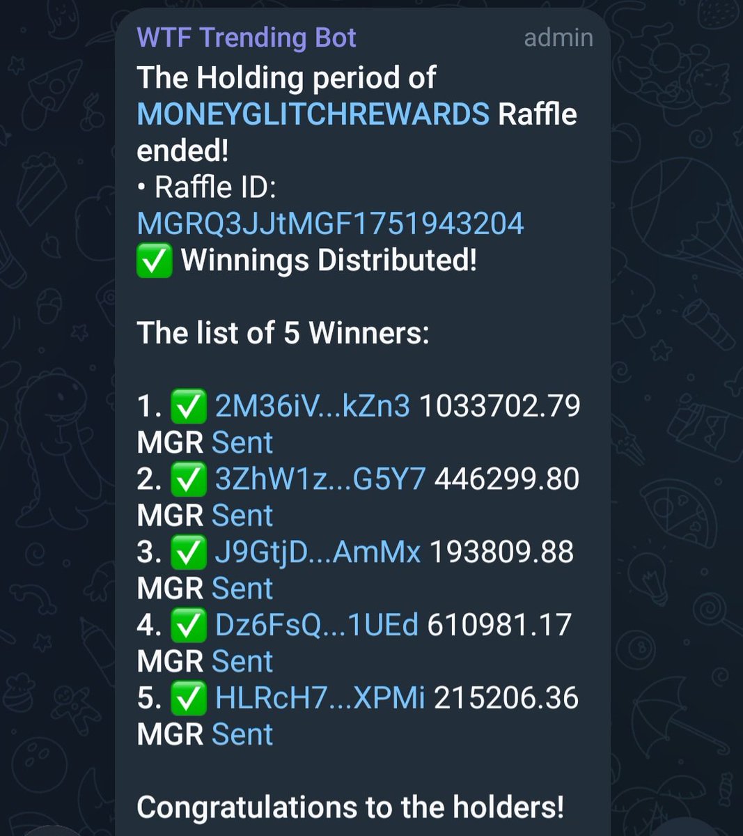 MGFRewards's tweet photo. Congratulations to the winners of the raffle

Enjoy the rewards everyone 💰 https://t.co/pv58KbB3LW