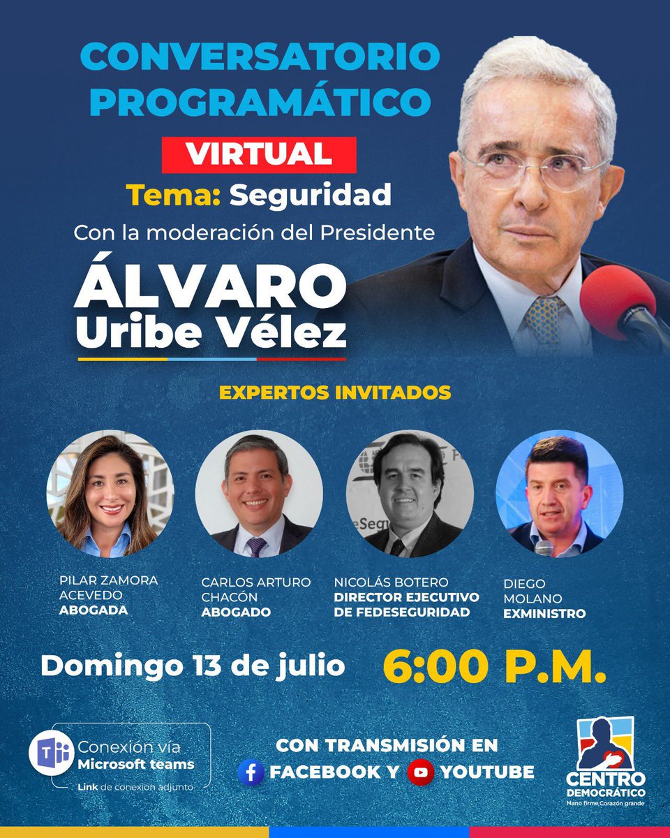 Álvaro Uribe Vélez (@alvarouribevel) on Twitter photo 