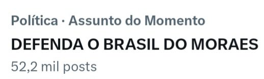 freu_rodrigues's tweet photo. Bora dobrar a meta?
DEFENDA O BRASIL DO MORAES https://t.co/yuL0Ml5KUW
