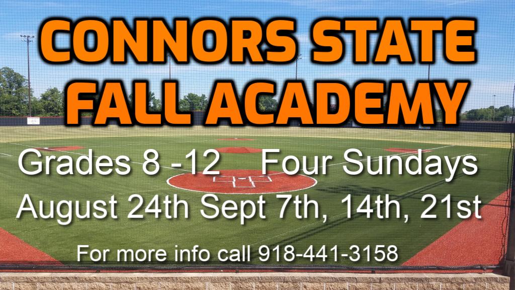 ConnorsBaseball's tweet image. Coming this fall the Connors State Fall Academy, four Sundays starting August 24th grades 8-12. Get signed up now by registering on the link below. For more info call 918-441-3158
Register Online playnsports.com/organization/c…