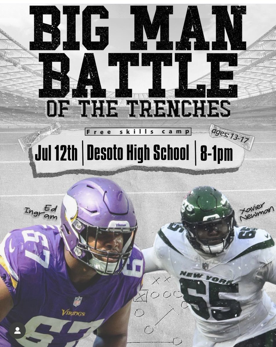 Cory barnes (@cory_barnes216) on Twitter photo I enjoyed putting in work and learning from Ed Ingram from the Minnesota Vikings & Xavier Newman from the New York Jets at The Big Man Battle of the trenches,today!
<a href="/EdIngram70/">Edward Ingram™️🔜🔝</a> & <a href="/XavierNewman55/">Zay</a> thank you for your time, words of encouragement, and tips.
<a href="/Coach_KBrewer/">Kendall Brewer</a> I enjoyed putting in work and learning from Ed Ingram from the Minnesota Vikings & Xavier Newman from the New York Jets at The Big Man Battle of the trenches,today!
<a href="/EdIngram70/">Edward Ingram™️🔜🔝</a> & <a href="/XavierNewman55/">Zay</a> thank you for your time, words of encouragement, and tips.
<a href="/Coach_KBrewer/">Kendall Brewer</a>