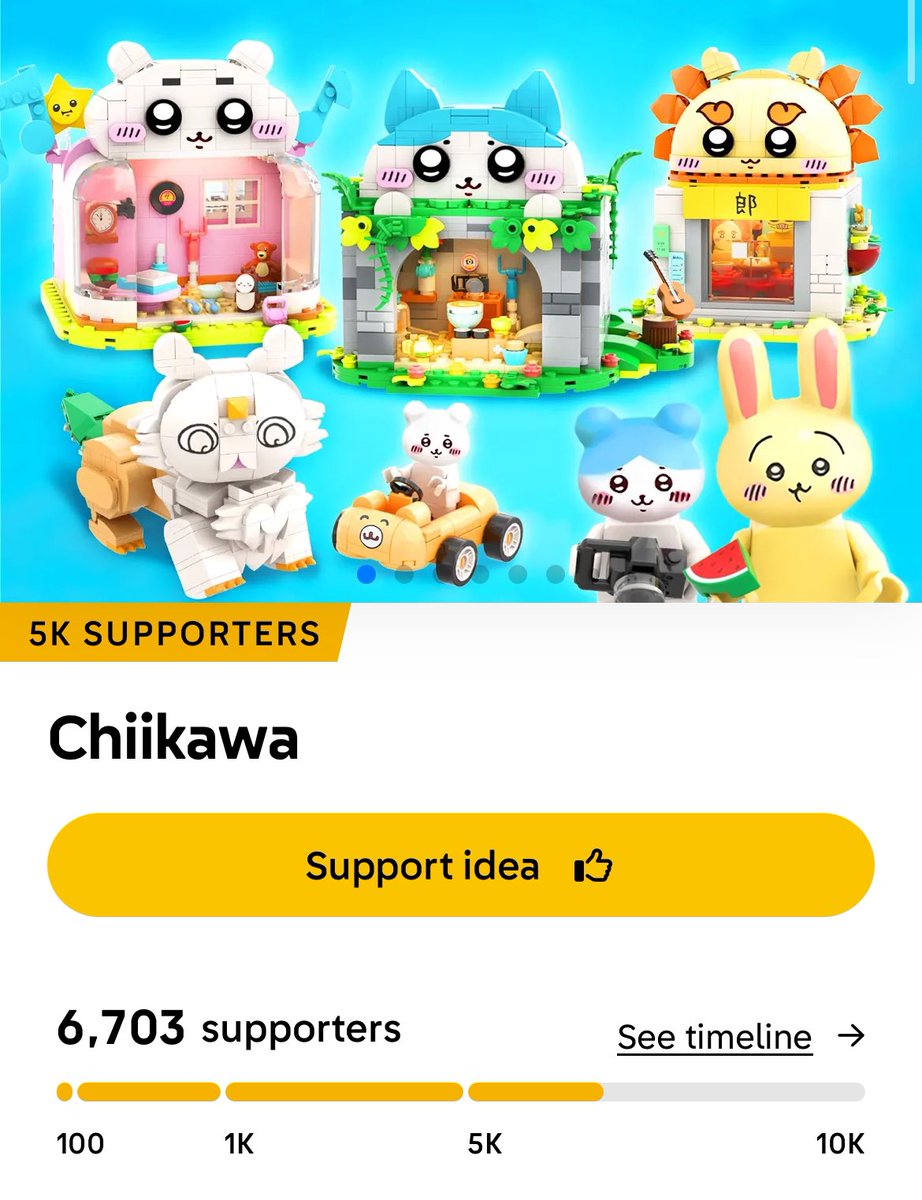 megmoniez's tweet image. The chiikawa lego set isn’t a want, it’s a need