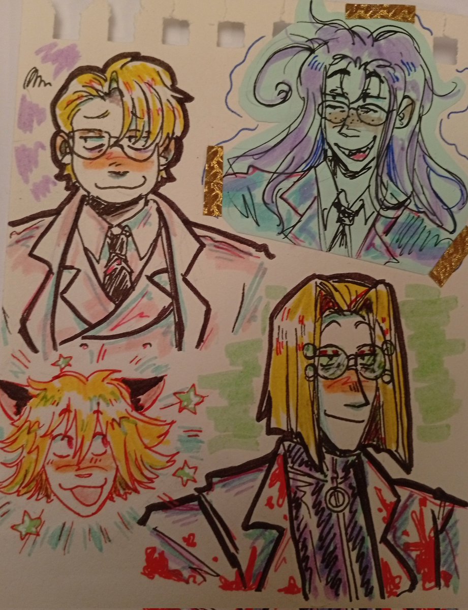 syachisou's tweet photo. I love shitty highlighters and not using references  #hellsing https://t.co/YWLReXvz3F