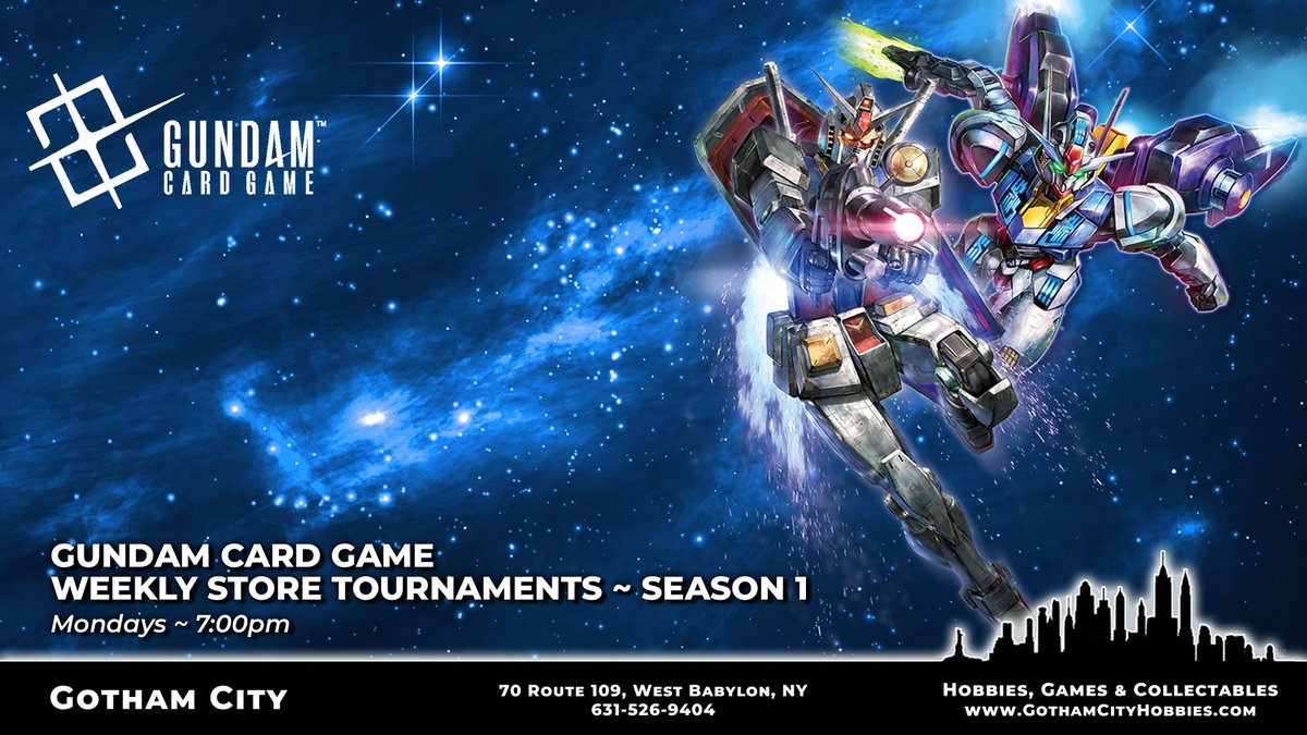 Starting this Monday at 7pm starts our weekly Gundam TCG tournaments for season 1. 
This event also starts our new seasonal point system where the the players with the most points at the end of the season received special prizes. 🎁🎁🎁

 #gundam #prizes