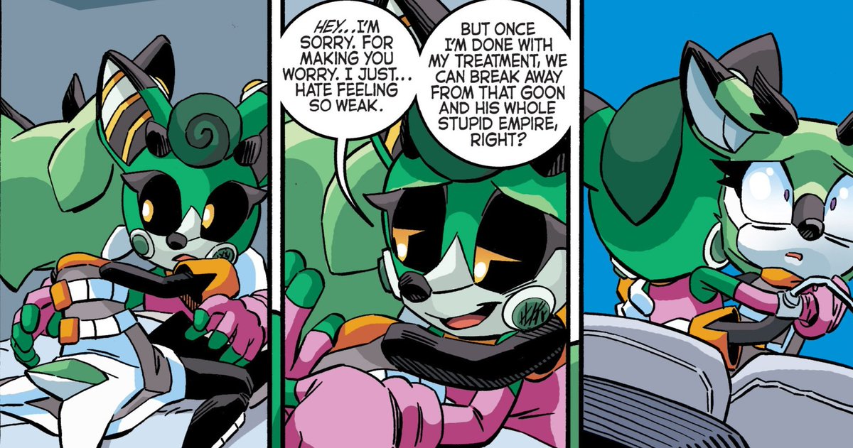 JZR1096's tweet image. Just read some Sonic Archie Comics for the 1st time. The Reboot stuff of it at least (main series and universe) and holy shit these characters broke me.
Justice for Clove and Cassia bro they didn't deserve what happened 😢