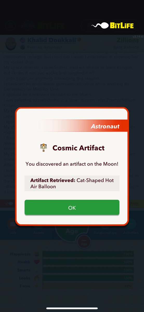 McConorChopper's tweet photo. @BitLifeApp wait...., how many of these are on the moon, and why isn't the government taking them down? https://t.co/JOWAwqklYL