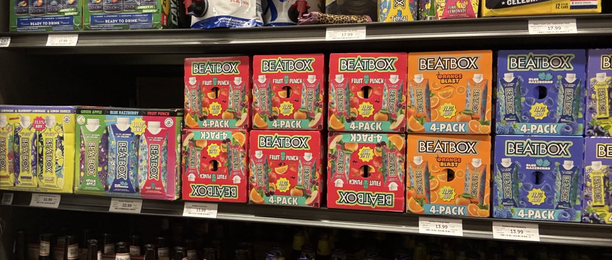JBootybb's tweet photo. i spy @BeatboxBevs lemonade packs AND new 4 packs @TotalWine 👀 #beatboxambassador #beatboxfam https://t.co/4pcNacQ5CD