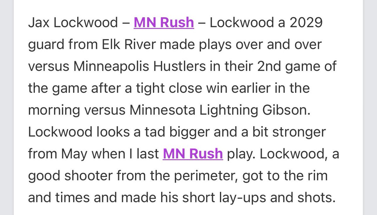Our MN Rush 14u team getting some recognition in the Prep Hoops Future Stars Classic from <a href="/streethistory/">StreetHistory Videos</a> . Jax and Tanner both are two of the hardest workers I’ve coached. I love to see people appreciating the talent!