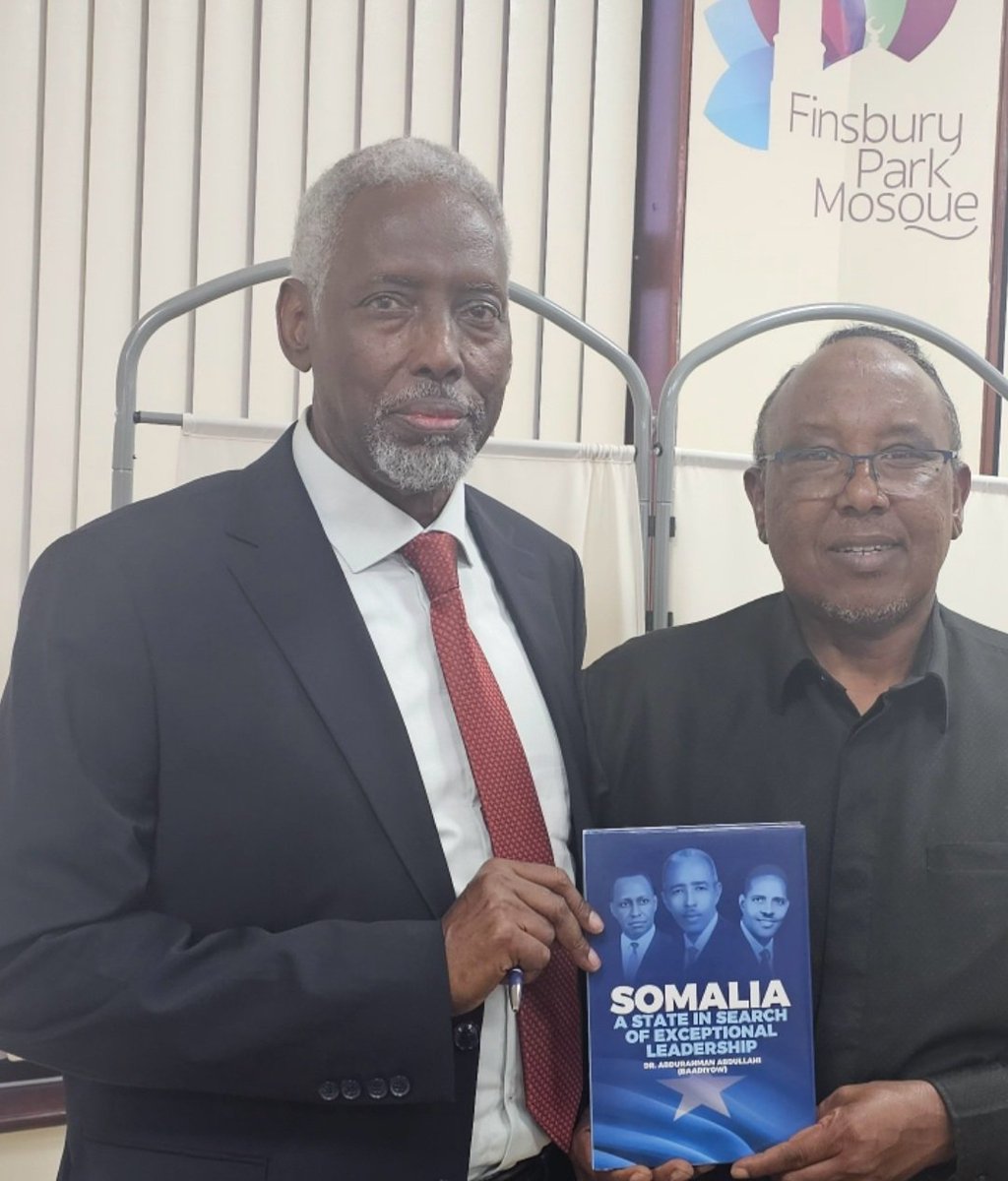I had the honour of attending a special book launch tonight in London, where Dr. Baadiyow presented "Somalia: A State in Search of Exceptional Leadership."

Unlike many, he not only diagnosed the leadership crisis but also offered real solutions.

Congrats, <a href="/DrBaadiyow/">Dr. Abdurahman Baadiyow</a>