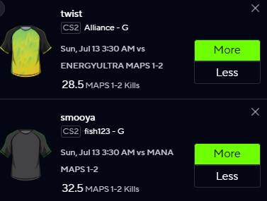 TIME TO RUN IT BACK🗣

Twist &amp; Smooya should smash here✅🔥

Our Sunday is going to be starting off strong🙏

#Counterstrike #Esports #Winbig #Prizepicks #Playerprops #Sportsbetting #betting