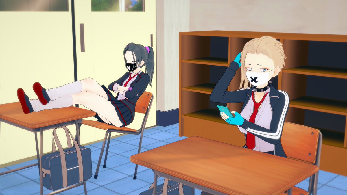 MeakashiWrites's tweet photo. Upcoming thing called Gakuen Chaos. I'll see how motivated I'll be with this.

#コイカツ #Koikatsu #3dart https://t.co/wPyWgQ3oFa