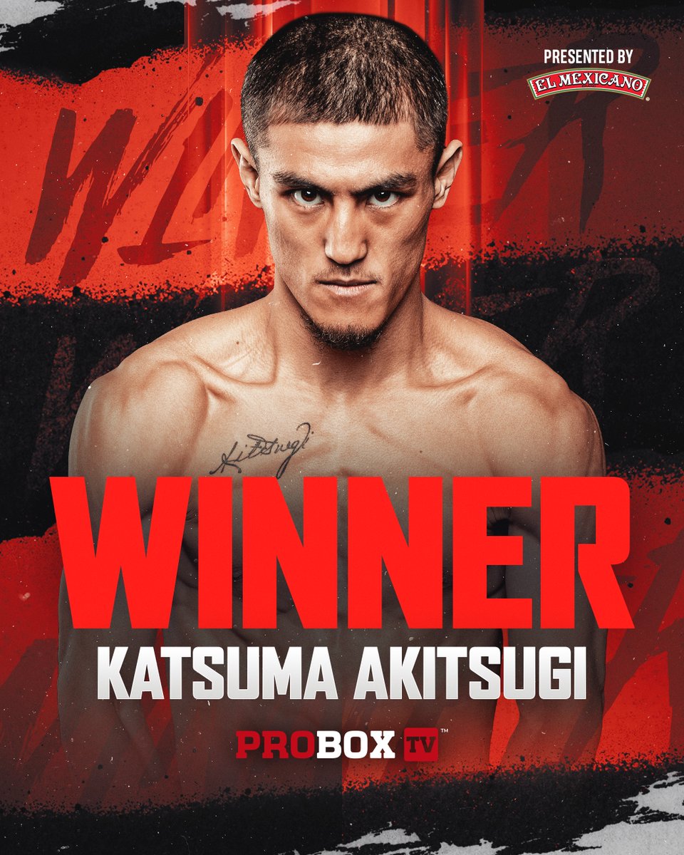 ProBox_TV's tweet image. Katsuma Akitsugi guts out a hard-fought win! πͺ
Despite battling through a nasty cut, he goes the full 10 rounds and gets the decision victory!
πΊ Watch the action live now on the ProBox TV YouTube channel!