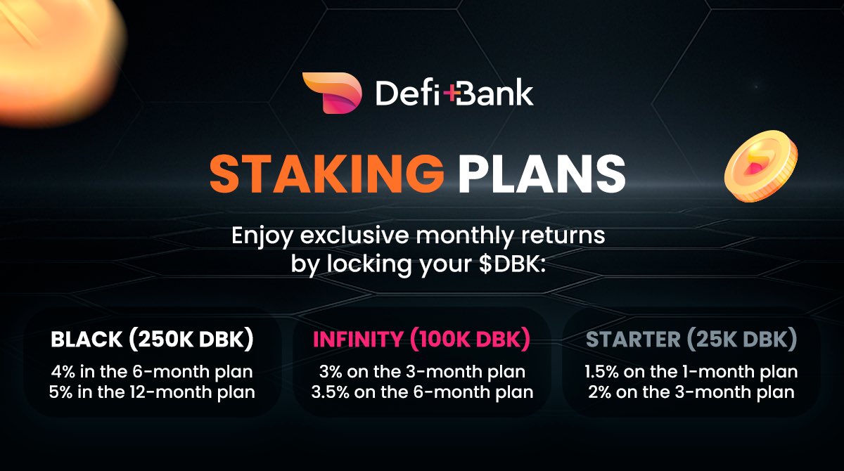 defibankoficial's tweet photo. @BSCGemsAlert And now we waitβ¦ β³
But why just wait when you can make your $DBK work for you? π₯
π Stake DBK for up to 5% APY
π Join the presale at the best price: https://t.co/GZzCDnfFrd
#DeFiBank #Staking #Presale #DBKToken #BNBChain https://t.co/bXufSIgCVo
