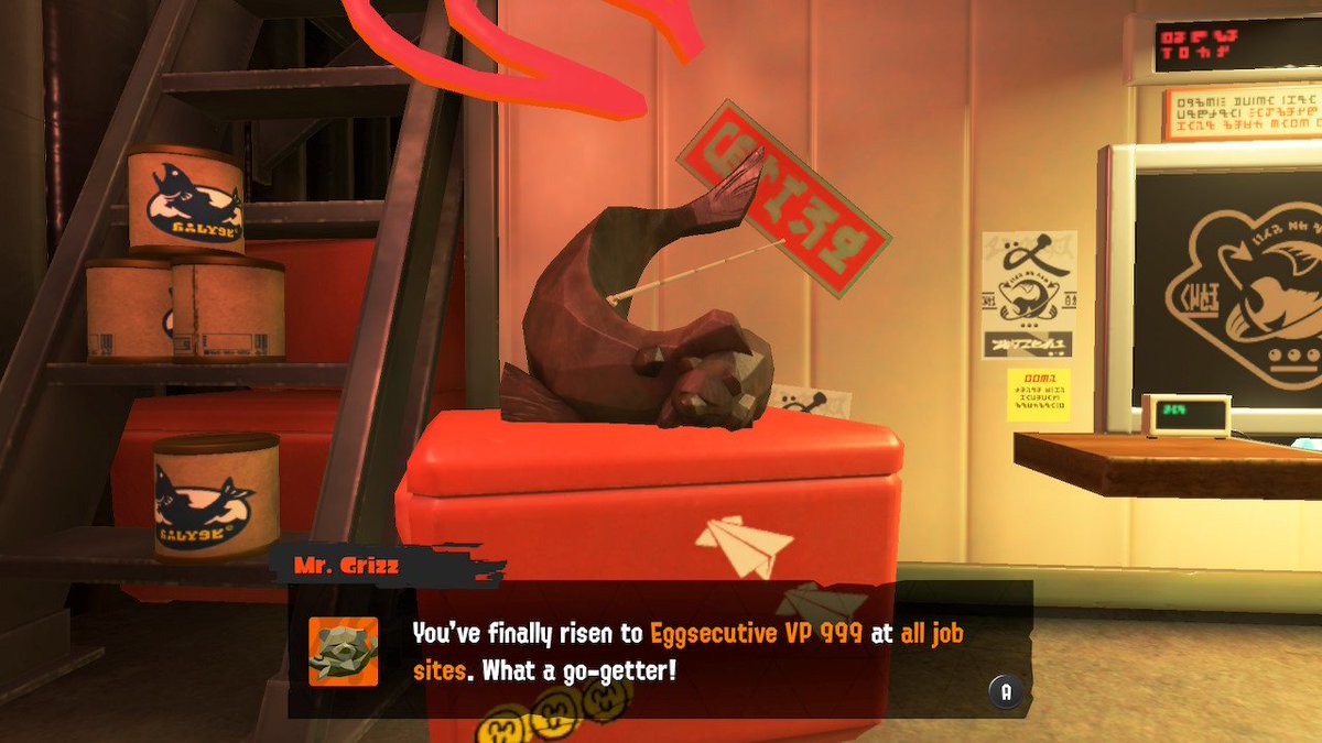 waywhale's tweet photo. Freelanced my way to 9s for the final badge I was missing 🏆 it took 53 games as I got stuck at 700 but I did jump in after not having touched SR in 1.5 months so...

Anyway it's good to finally leave this achievement behind and properly retire from running salmon 🎣 #Splatoon3 https://t.co/ViW6E9HX85
