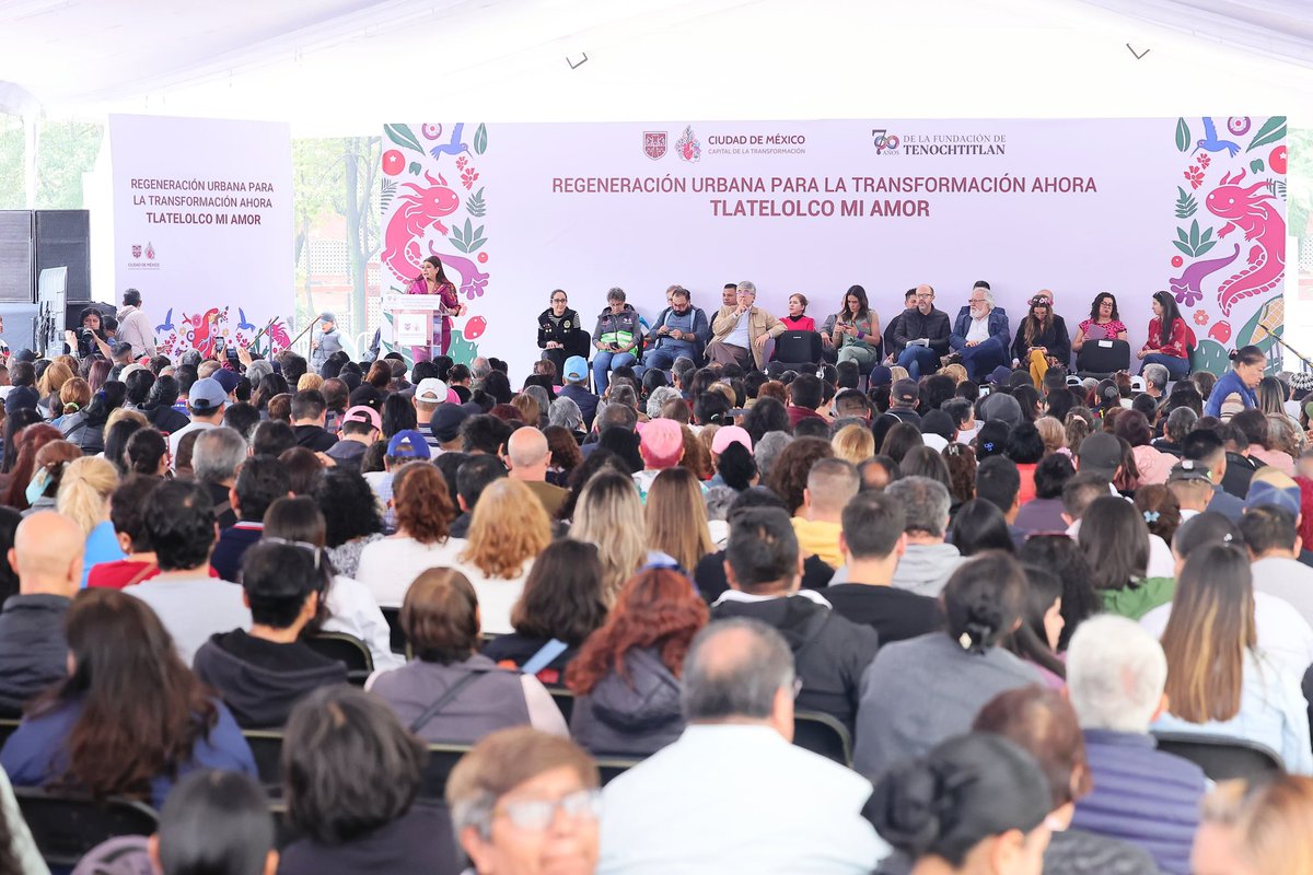 IntiMunoz's tweet photo. Acompañamos a la #JefaDeGobierno @ClaraBrugadaM en el importante anuncio para  la recuperación integral de la histórica Unidad Habitacional Tlatelolco, denominado RUTA TLATELOLCO MI AMOR. 

En 90 edificios que la componen se realizarán diagnósticos especializados de alto nivel técnico para determinar los proyectos y tipos de obras de intervención que garanticen la seguridad estructural de las construcciones. 

Hoy sabemos gracias al Instituto de Seguridad de las Construcciones, la @SGIRPC_CDMX y la @Comision_CDMX que en seis de esos edificios hay un problema estructural que debe atenderse prioritariamente;  en 21 se debe mitigar el riesgo medio y en 63 no se presentan afectaciones. Todos serán atendidos y desde la Secretaría de @Vivienda_CDMX estaremos coordinando los trabajos de atención interinstitucional. 

También se anunciaron acciones para atender el suministro y distribución del agua; seguridad e iluminación y recuperación de miles de metros cuadrados de espacios comunes como andadores, banquetas, guarniciones y áreas verdes. 

Para nosotros es un orgullo participar de esta recuperación progresiva por la seguridad y la dignidad de Tlatelolco junto a sus habitantes. Somos hij@s del 68 y el 85, semillas de lucha ciudadana sembradas ahí: memoria y presente de la #CapitalDeLaTransformación.