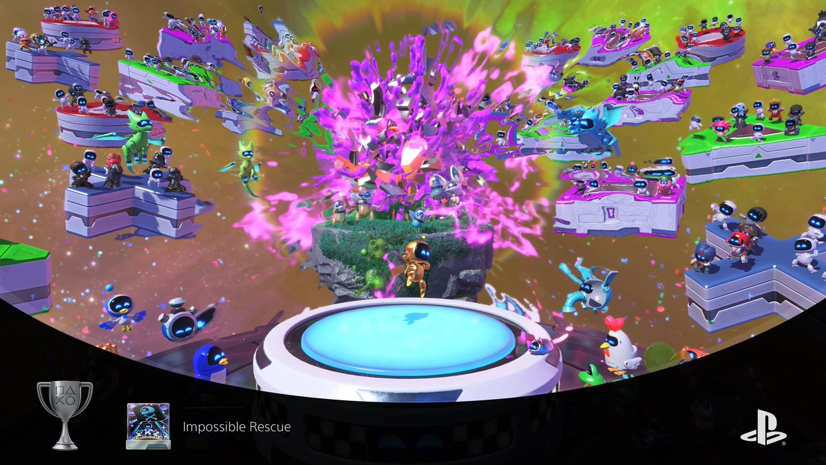 Astro Bot back to 100% for I presume the last time. Thanks for a great game Asobi, look forward to whatever you work on next (cough,  Ape Escape, cough) #ps5share #PlayStationTrophy