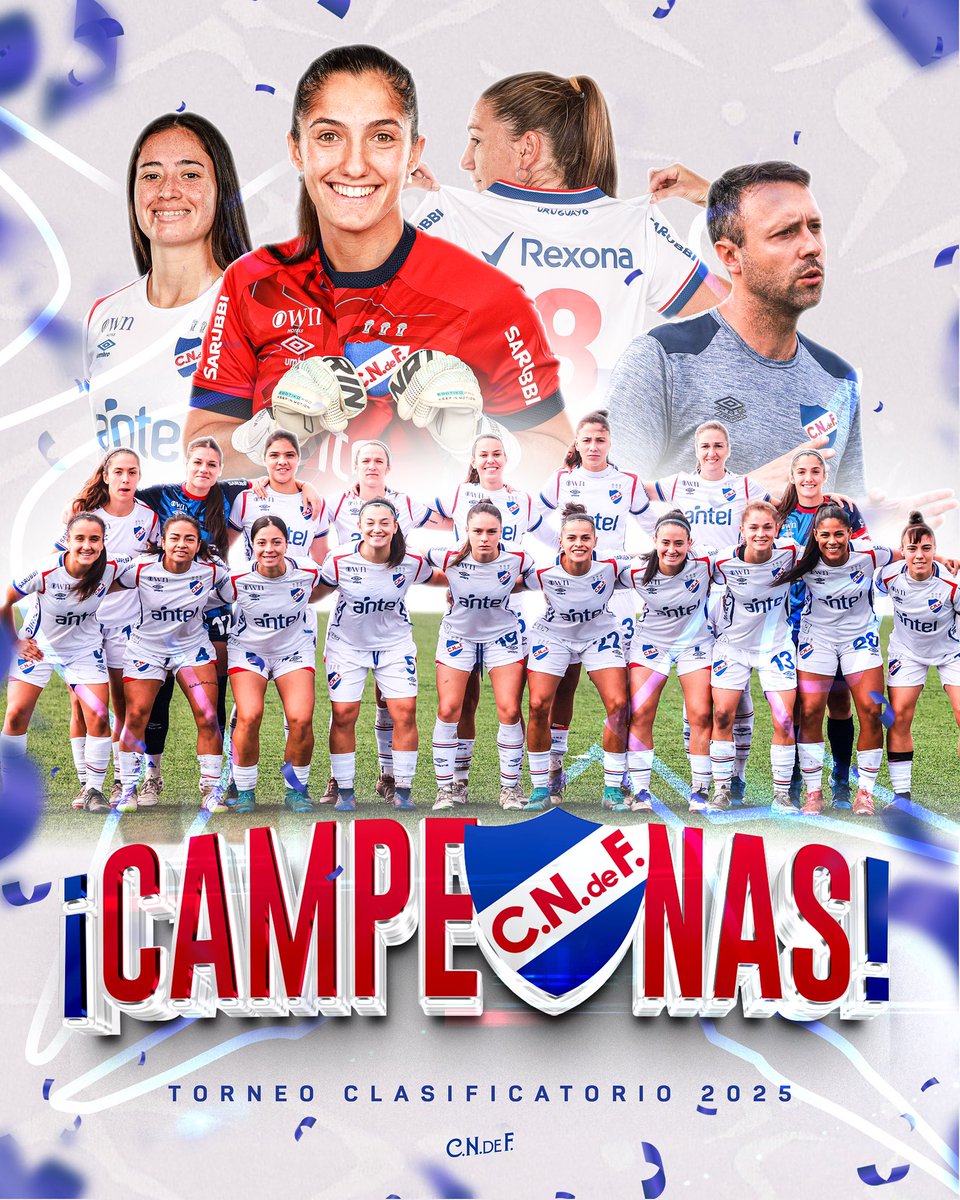 𝗙𝗲𝗹𝗶𝗰𝗶𝘁𝗮𝗰𝗶𝗼𝗻𝗲𝘀 𝗖𝗔𝗠𝗣𝗘𝗢𝗡𝗔𝗦 🙌🏼🏆

<a href="/CNdeFfemenino/">Nacional Femenino</a> Campeón del Torneo Clasificatorio 2025

Tras vencer a Defensor Sporting por 3-1 

⚽️⚽️ Martha Figueredo
⚽️ Josefina Félix

Felicitaciones 🔵⚪🔴

#ArribaNacional #ArribaBolso