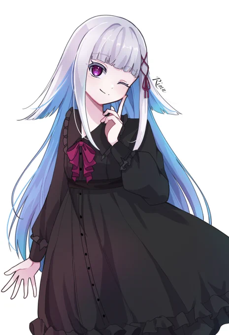 好きな子に好きな服を着せてみました ホワイトカラーヘア 4. 石神のぞみ &amp; 5.リゼ・ヘルエスタ #流石神絵師 #ヘル絵スタ
