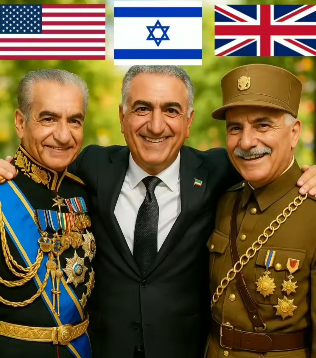 moh_san_agh's tweet photo. شراف�� خانوادگی به روایت تصویر:
پدربزرگ نوکر انگلیس 
پدر نوکر آمریکایی
پسر نوکر اسرائیل https://t.co/YNVVTHmWDt