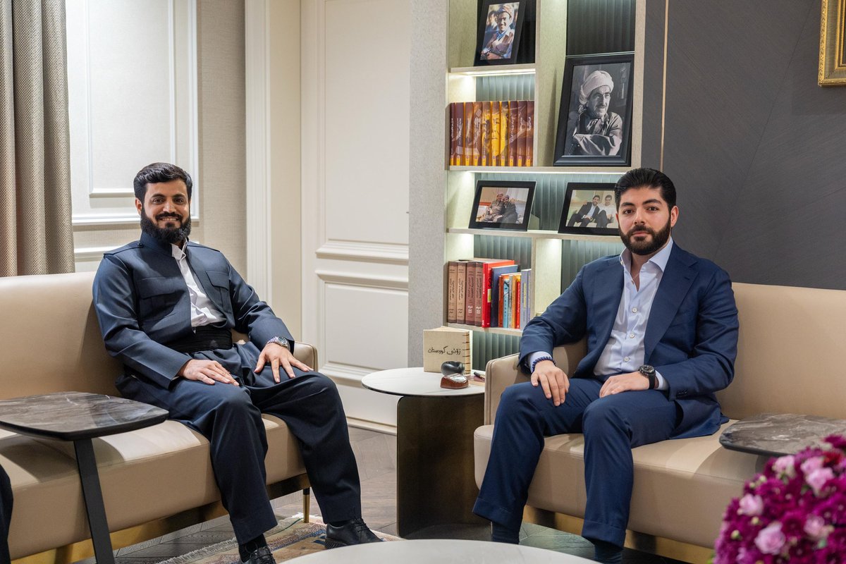 amokay75's tweet photo. Idris Nechirvan Barzani welcomed Sheikh Raad AlKurdi in today’s meeting and praised his exceptional talent in Qur’anic recitation, as well as his unwavering dedication to the service of the Holy Qur’an. He described Sheikh Raad’s achievements as a source of pride for the Kurdish https://t.co/c4vAEBGFmE