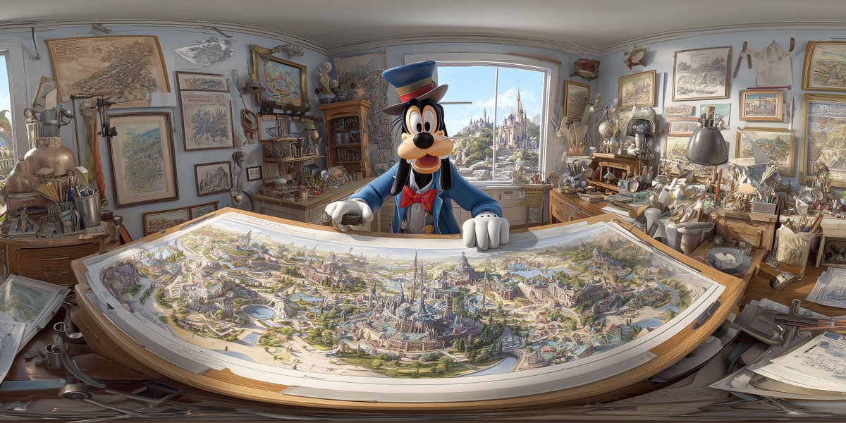 Introducing the all-new "Disney AImagineers" AI-based Disney Imagineers, where AI is instructed to assume the personality, character, and thought process of Disney characters, then have those AI characters help design and produce Disney attractions, Disney animations, and Disney