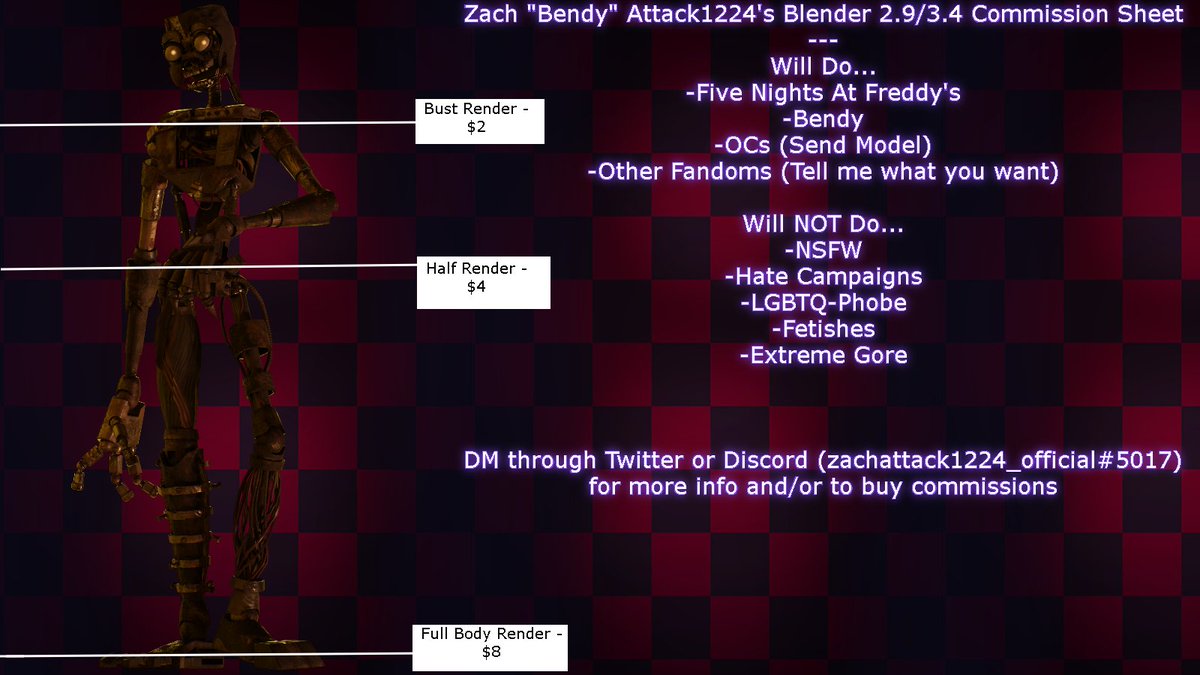 BendyAttack1221's tweet photo. Meowdy
I'm doing emergency commissions to get $30 before July 15th, so if you're interested in having a cool render, please consider commissioning me!
I'd really appreciate it!

I do render comms, so just take a look at my sheet and DM me for a comm!
Thank yooou! https://t.co/ASWUwGmOsx