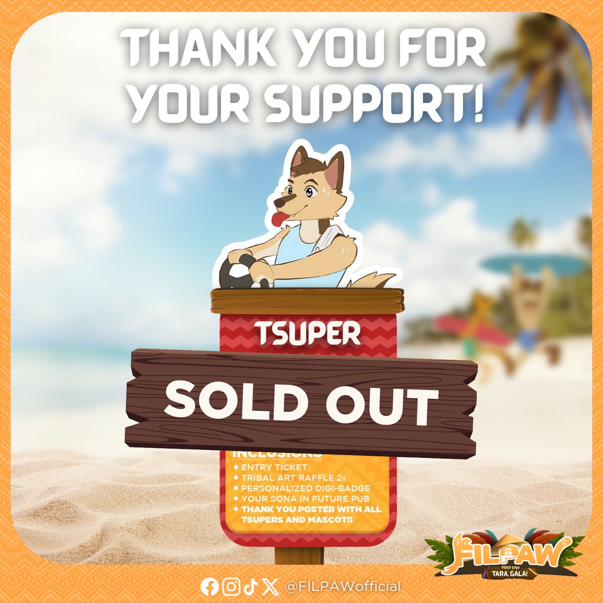 FilpawOfficial's tweet photo. TSUPER TICKETS SOLD OUT! 🚌🔥
You all zoomed in and snagged every last Tsuper ticket — what a ride! 💨 But don’t worry, the adventure's not over yet...

🎟️ PAWSAHERO TICKETS ARE STILL AVAILABLE!
There’s room for more! Kasya pa yan! 🚌 — sakay na besh! ☀️🐾
 
Additional Info below https://t.co/JlZyj0i4r9