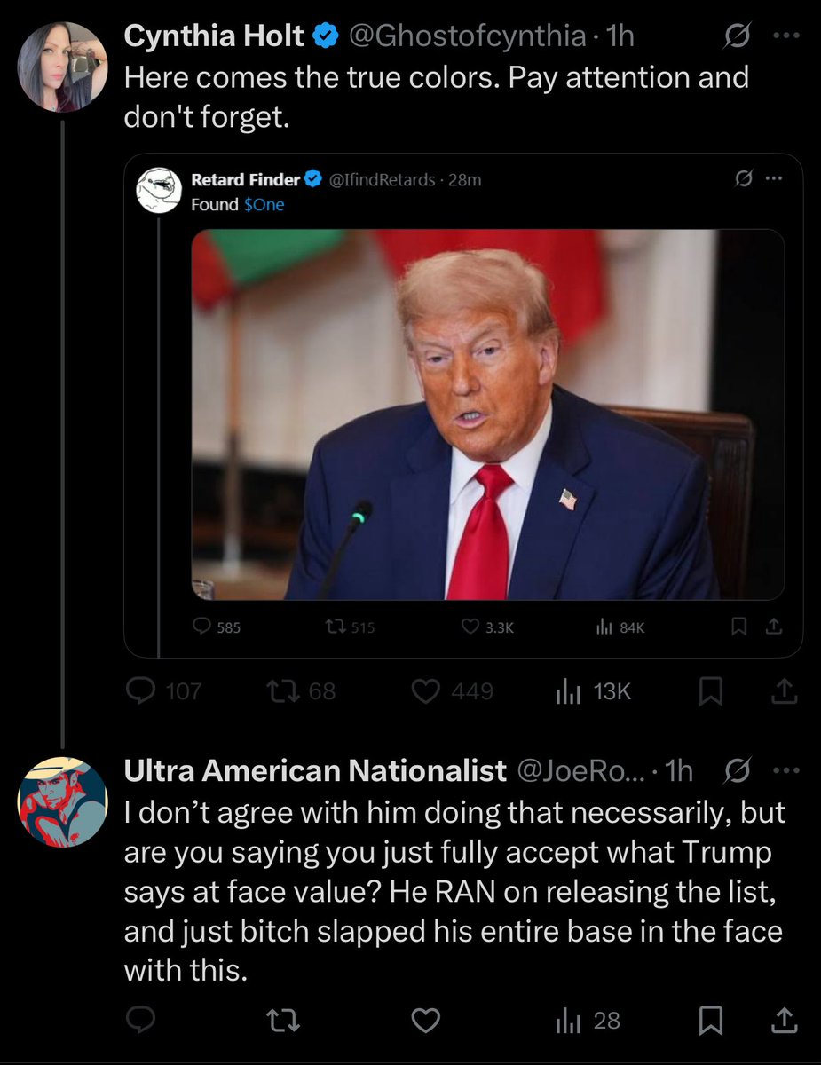 JoeRocketWisdom's tweet image. Here comes the true colors. Pay attention to the “ride or die” MAGAtards and Q-Anon dipshits. I’ve followed her ever since I’ve been on here. She’s about to learn she’ll be in the minority acting like a blindly loyal retard.