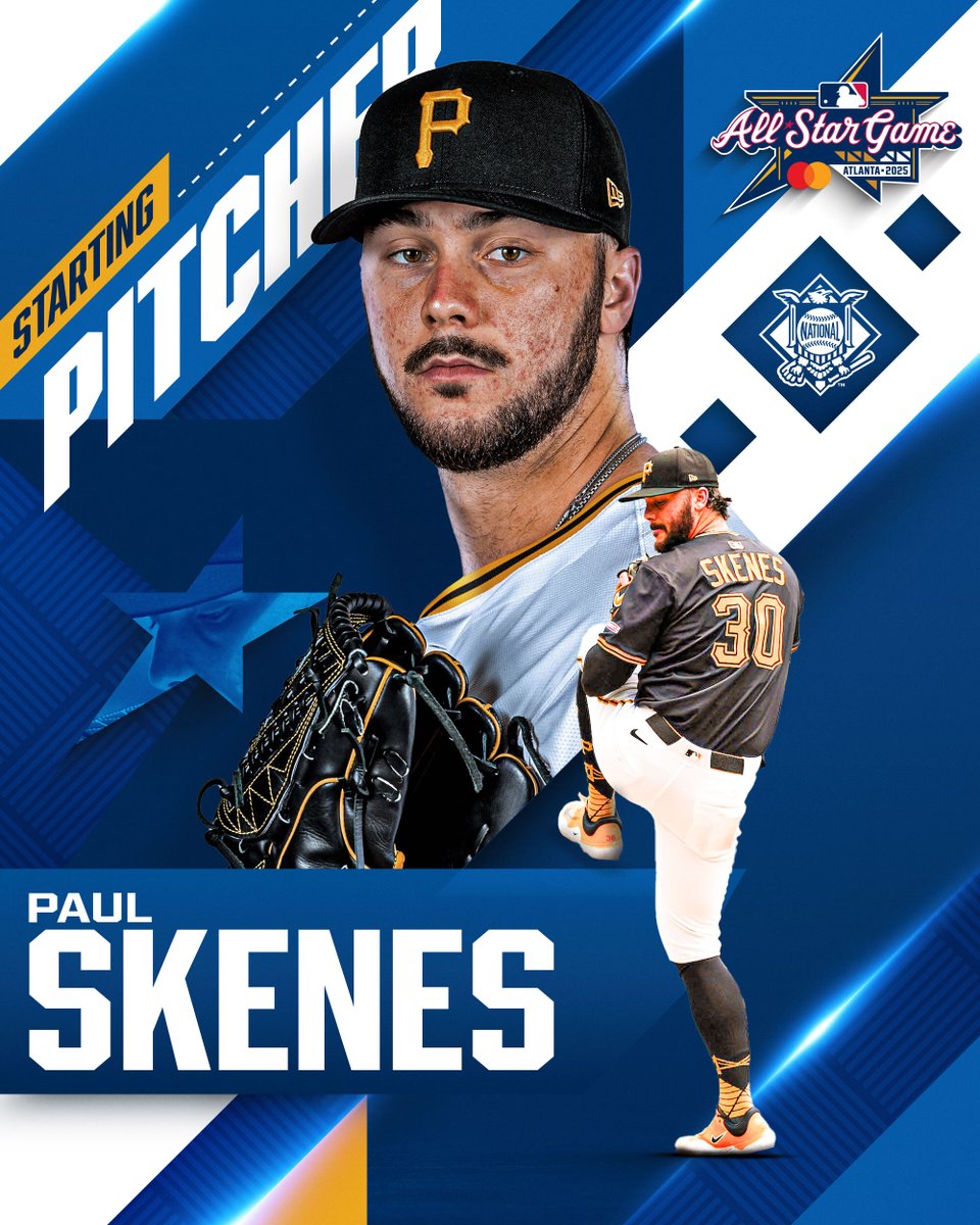 Your NL #AllStarGame starting pitcher for the second straight year: Paul Skenes 🤩