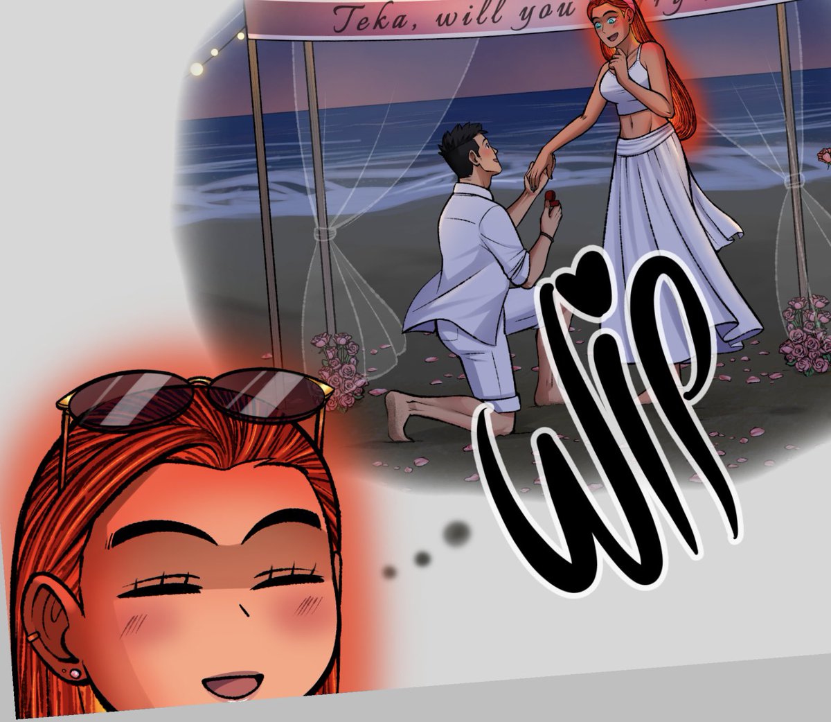 Ackerbangbang's tweet image. WIP + *lava girl daydreaming* 💭☺️💖 #OC #MHAOC