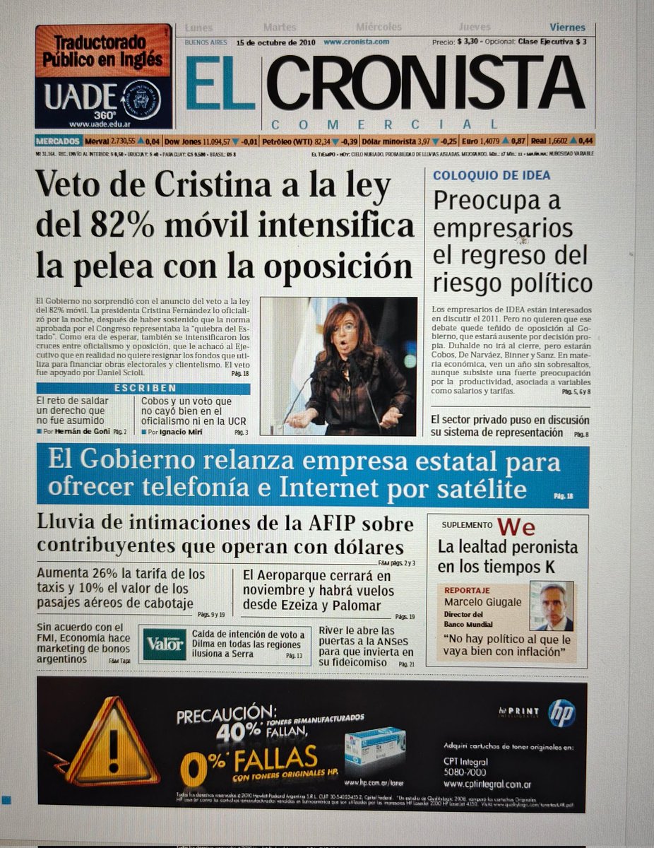 Cristina tuvo a favor en esta pelea que la oposición no tenía capacidad para rechazar un veto. Pero si es por los argumentos, la similitud con el discurso de Milei es completa