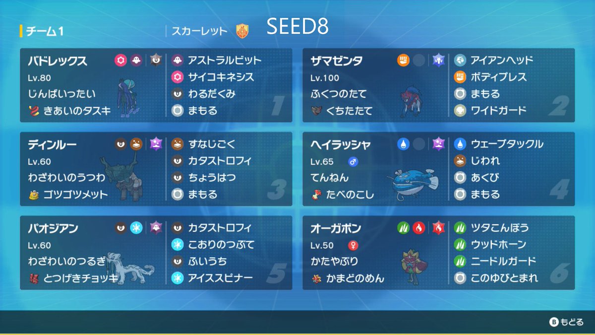 ポケモンSV ダブルバトル大会 テラスクエア#62
 ベスト8チームシート②

<a href="/Kokoro_Blue/">あお</a>
<a href="/decopon_poke/">でこぽん</a>
<a href="/poyopoyosandpan/">ぽよまる</a>
<a href="/me_kuuun/">g</a>
 
決勝トーナメントは今晩20時からになります。
配信をお楽しみに。
youtube.com/live/nph6qcKU1…