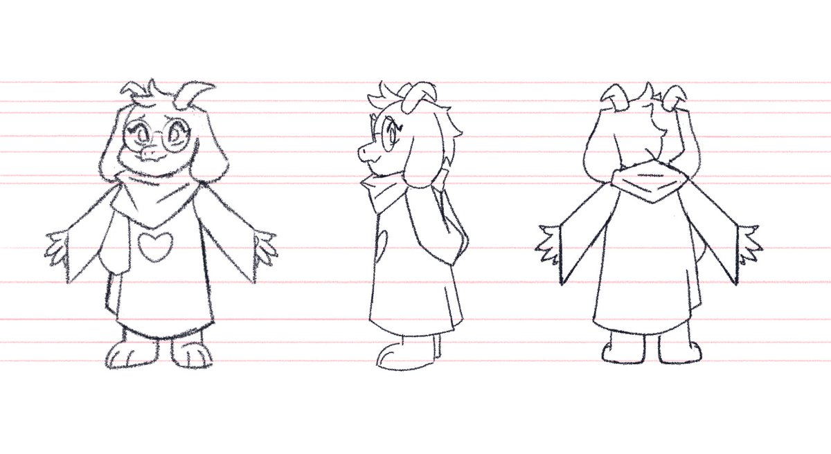 RoFroYo's tweet image. Some #DELTARUNE Ralsei and Susie turnaround. Going to work on Kris next.