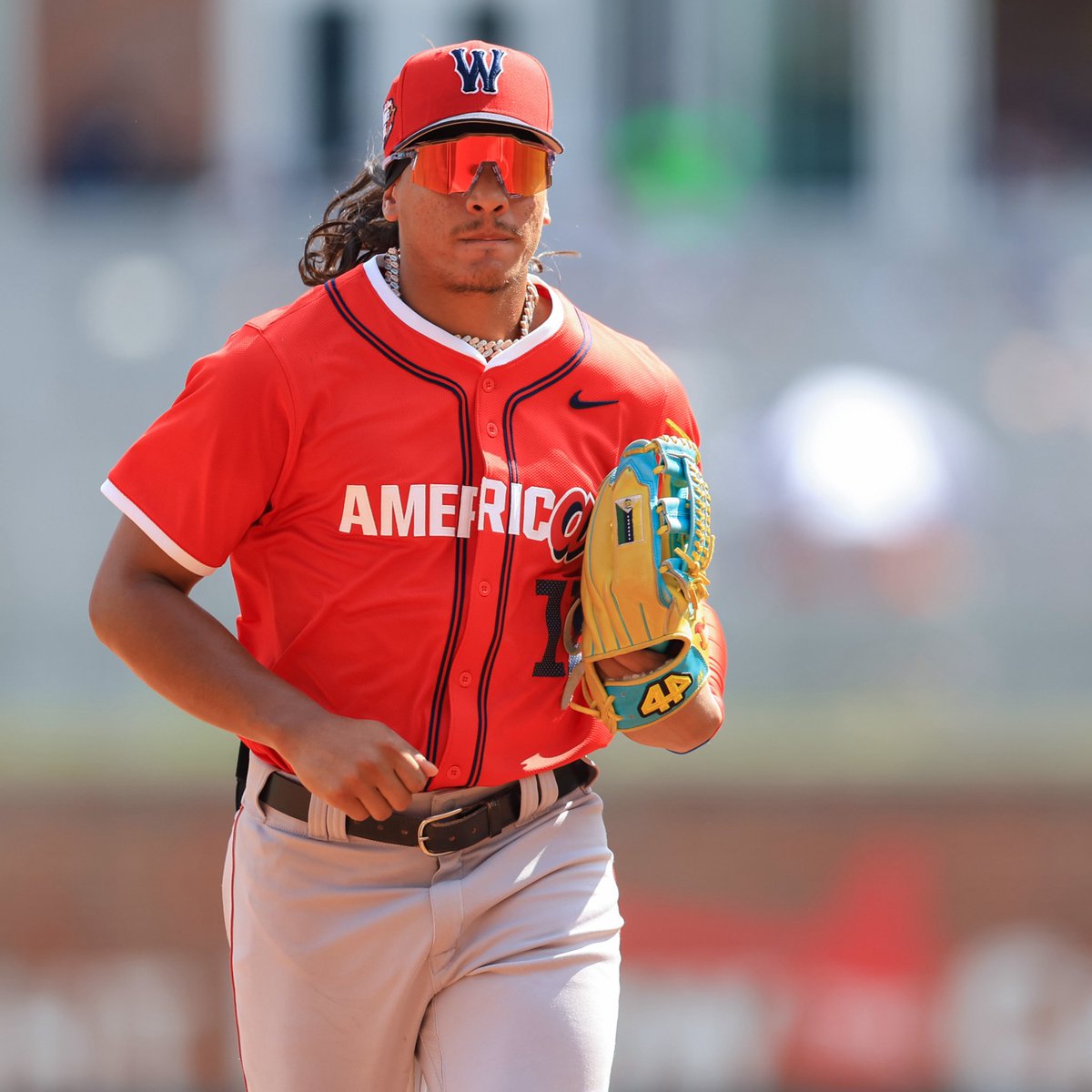 RedSoxPlayerDev's tweet image. The Password reppin’ at the Futures Game. 😎