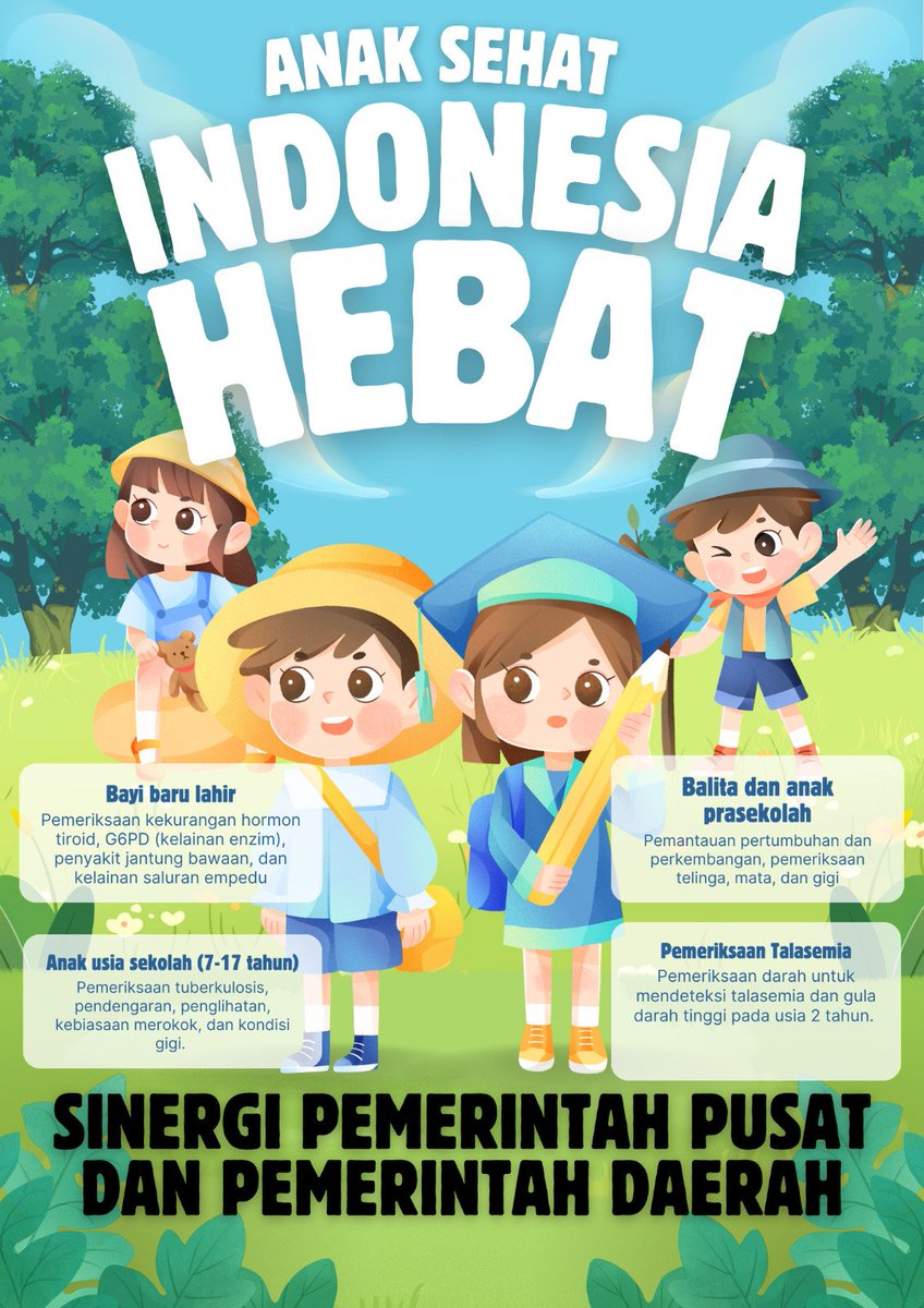 geenrals's tweet photo. Masyarakat makin percaya sama kepemimpinan Presiden Prabowo berkat CKG, generasi penerus dijamin sehat dan kuat #ProgramCKG https://t.co/9zlwMH4dMb